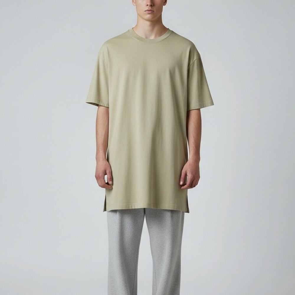 Fear Of God Collection Two 2016-2017 Long Short Sleeve Shirt Men's Sz M Beige